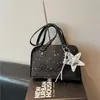 Bolsa Boston estrellada estilo coreano 2026 con colgante de estrella, se puede usar como mochila, bolso de mano, bolso de hombro o bolso cruzado, versátil para el commuting