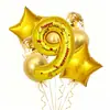 Globos de Cumpleaños Globos de Número de 32 pulgadas Fábrica al por Mayor Juego de 8 Piezas Patrón Impreso Globos de Película de Aluminio para Decoración de Escenas