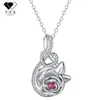 Collar de Nicho de Alta Gama para Mujer, Joyería Transfronteriza Kamanqi, Cadena para Suéter Estilo Rosa Símbolo Infinito con Adornos de Diamantes