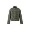 Jaqueta Napoleão Retrô Americana Gola Alta Dupla Botão Design Sense Estilo Corte Real Slim Fit Jaqueta Jeans Desgastada Masculina e Feminina