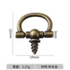 Mini Alça de Bronze Rosqueada Autoatarraxante Liga de Zinco Retro Gaveta Pequena Alça Caixa de Joias Anel de Puxar Decoração
