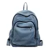 Mochila de Hombro Doble de Mezclilla Literaria Japonesa para Mujer 2026 Nueva Mochila Casual para Estudiante Universitario Viaje Diario Bolsa Escolar ins Nicho