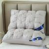 Almohada de Pan Lavable de Terciopelo de Plumas Estilo Hotel Cinco Estrellas Elástica No Colapsable Soporte para Columna Cervical para el Hogar Ayuda para Dormir