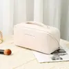 Bolsa de maquillaje nueva, de alta gama, portátil, de gran capacidad para viaje, organizador de brochas de maquillaje y cosméticos, bolsa de aseo nueva 2025