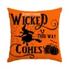 Decoração de Halloween Transfronteiriça Nova Almofada Decorativa Capa de Almofada de Abóbora Esqueleto Decoração de Sala de Estar Manta de Sofá Apoio de Cabeceira de Cama