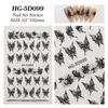 Pegatina Retro Calada Mariposa Arte de Uñas 5D Estampado Estéreo Puro Deseo Hoja Muerta Mariposa Pegatina de Uñas Joyería Estilo Hg