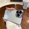 Adecuado para iPhone 15Pro, funda de teléfono móvil de titanio esmerilado, Apple 14, galvanoplastia transparente 13 con película de lente, juego de 12 piezas