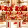 Decoração de pingente para maçaneta de casa nova, decoração de pendurar com caractere de sorte para porta de entrada de casa nova, presente de decoração para cerimônia de mudança de casa