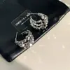 Nuevos Pendientes Asimétricos de Plata Rota Multicapa Estilo Coreano para Mujer Diseño de Nicho Pendientes Elegantes Lujo Accesible Pendientes de Gama Alta