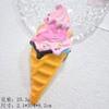 Cono de Helado Grande Multicolor Pintado Pegamento de Crema DIY Pasador Diadema Imán para Refrigerador Colgante Teléfono Móvil Accesorios de Resina