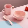 Tazón para comida de bebé Tazón para bebé anti-caída anti-escaldaduras Tazón para comedor de jardín de infancia Vajilla para restaurante infantil Tazón para el hogar Juego de cuchara