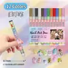 Canetas de pintura para nail art transfronteiriças, canetas de grafite, canetas de contorno coloridas, canetas de flor para pintura manual de nail art, ferramentas de pintura para nail art DIY