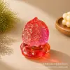 Enfeite de Noz de Vidro Colorido com Base Giratória de Cristal, Decoração de Noz, Item de Lazer Portátil, Decoração de Casa