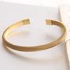 Pulsera Europea y Americana Transfronteriza Personalizada Simple y Elegante de Acero Inoxidable de Malla de 7 mm en Forma de C Elástica Moda Versátil Pulsera al por Mayor