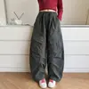 Pantalones Cargo para Niñas para Primavera y Otoño 2026 Estilo Nuevo para Chicas de Secundaria, Atuendo de Otoño de Moda, Pantalones Curvos de Corte Holgado para Adolescentes