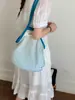 Bolsa de Ombro de Rede Estilo Coreano Ins para Mulheres, Bolsa de Rede Vazada, Bolsa Versátil Casual para Estudantes, Bolsa de Rede para o Dia a Dia