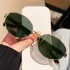 Óculos de Sol Retrô de Metal Europeus e Americanos, Estilo Popular com Hastes Únicas de Acetato, Proteção UV, Óculos de Sol Polarizados Tendência 2347