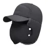 Gorra de invierno para hombres de mediana edad y mayores, forrada de polar, engrosada, cálida, piel genuina, a prueba de viento, protección para las orejas, gorra de béisbol para personas mayores