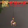 Cavalo Pintado Jacarandá Esculpido Cavalo do Zodíaco Chaveiro Pingente Arte Ming Xian Yuan DIY Acessório Criativo para Bolsa para Homens e Mulheres