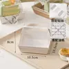 Caixa de Embalagem para Fatia de Bolo 4x6x8 Polegadas Caixa de Embalagem para Bolo Mille-feuille Caixa Alta com Tampa para Sobremesa Tiramisu Assado