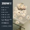 Chandelier para sala de estar de edifício duplex, novo design chinês criativo de folha de lótus, luminária para sala de jantar de apartamento tipo loft, chandelier para mesa de areia de sala de chá