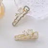 Nuevo pasador de pelo con flequillo de conejo ingenioso ojo de gato con perla, clip para cabello suelto, joyería de diamantes brillante a la moda