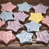 Etiquetas de Costura para Ropa de Estrella de Cinco Puntas Colorida de Dibujos Animados Botones Ropa de Muñeca Manualidades DIY Cintas para el Cabello Pulseras Collares Decoraciones