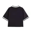 Para Moda Europeia e Americana Transfronteiriça Aliexpress Mais Vendido de Verão Simples Versátil Manga Curta Cor Blocada Camisa Polo Top