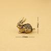 Llavero conejo año de cobre puro conejo zodiacal conejo de la suerte pequeño colgante de cobre accesorios Colgante de la suerte del zodiaco puesto venta al por mayor