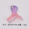 Transparente como Gelo Glitter Cauda de Peixe Desenho Animado Artesanal DIY Cola de Creme Capa de Celular Acessórios para Penteado Presilha de Cabelo Acessórios de Resina Atacado