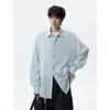 Camisa de Manga Larga de Seda de Hielo para Hombre, Chaqueta Protectora Solar de Talla Grande con Sensación de Hielo, Camisa de Lino Transpirable de Verano Ligera de Moda