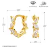 Brincos de Prata 925 Transfronteiriços para Mulheres, Luxo Leve com Sensação de Alta Qualidade, Argolas Redondas Cravejadas com Diamantes, Brincos de Prata Pura com Design Único