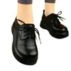 Mocasines de Plataforma Gruesa de Otoño para Mujer 2025 Nuevos Zapatos de Cuero Versátiles y Cómodos Zapatos Planos Casuales de Cuero Suave Ligeros para Mujer