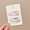 Pasador Dulce de Princesa Estilo Ins con Flequillo Lateral, Pinza para el Cabello Delicada y Versátil, Accesorio para el Cabello de Color Dopamina