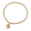 Pulsera Colgante Bola Dorada Amor Transfronteriza Aliexpress Nueva Moda Dulce Fresco Estilo Personalizado Versátil Joyería de Mano para Mujeres