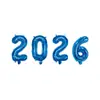 2026 Número 16 pulgadas 32 pulgadas 42 pulgadas Set de Globos de Número Año del Caballo Decoración de Celebración de Año Nuevo Globos de Papel de Aluminio