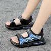 Sandalias para Niños Punta Abierta 2026 Verano Nuevas Zapatos de Playa para Niños Chicos Medianos y Grandes Sandalias Deportivas Niño Amortiguación de Aire Transfronterizo