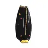 Cinto Xadrez Tendência Estilo Americano Jeans Bordado com Desenho Animado Unissex Reto Solto Wide-Leg Calças Longas High Street
