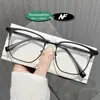 Nuevos Armazones para Gafas de Negocio para Hombre Estilo Ceja 2026, Armazón Metálico Cuadrado para Gafas de Prescripción, Gafas de Media Montura Anti-Luz Azul Sin Graduación