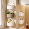 Caixa de armazenamento fofa de urso de desenho animado montada na parede para cozinha, armazenamento na parede sem furar para cebolas, gengibre, alho e cesta de pendurar lateral para geladeira