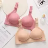 Cross-border Novo tamanho grande Sem anel de aço Confortável Respirável Roupa íntima feminina Não magnética Lacuna de copo fino Sutiã de menina gordinha