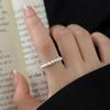 Anillo de Running con Bolas de Plata S925 para Niñas Diseño de Nicho Lujo Accesible Anillo de Bolas de Empuje y Tirón Anillo Abierto Elegante