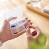 Caixa de Remédios Portátil de Cinco Compartimentos em PP Caixa de Remédios Mini de Plástico Caixa Farmacêutica Semanal Caixa de Armazenamento de Remédios com Subembalagem Manhã, Tarde e Noite
