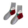 Meias Grossas de Algodão Femininas para Outono e Inverno com Estampa de Animais de Desenho Animado Aveludados, Meias de Cano Médio, Absorventes de Suor, Quentes, Fofas, Caídas