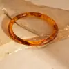 Pulseira Aberta de Resina Manchadada Cor de Café Transfronteiriça Europeia e Americana, Pulseira Fashion e Personalizada, Pulseira Exagerada de Alto Padrão para Mulheres