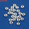 Plata de Ley Platillo Volador Cuentas de Burbuja Espaciador Accesorios Simple Brillante Plata Lisa Material para Abalorios Hecho a Mano DIY Accesorios para Joyería