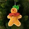 Hombre de jengibre navideño Decoraciones navideñas Colgantes para escaparates de centros comerciales Adornos de tela Muñeco de cinco estrellas Estrella de cinco puntas Árbol de Navidad