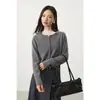 Letras de Nube Borde Elegante Lana Encaje Dulce Casual Cuello Cuello Redondo Cardigan Abotonado 26 Principios de Otoño Nuevo H100805