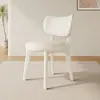 Cadeira de Jantar em Madeira Maciça Casa Moderna Estilo Creme Cadeira Estofada Banqueta de Jantar Hotel Negociação Leve Luxo Encosto Cadeira de Jantar