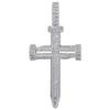 Colgante vintage de cruz de tres hojas con diseño de rosa nueva de estilo europeo y americano de Jinao, lleno de circonitas, accesorios de hip-hop para hombres y mujeres.